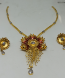 Gold Necklace with Earrings